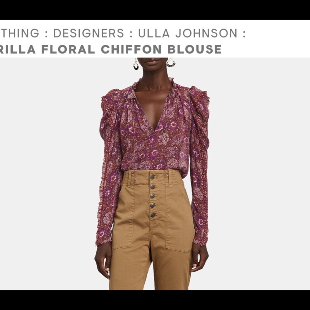 Ulla Johnson Marilla Chiffon Blouse